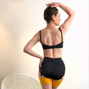 What Katie Did Champagne Mustard Seamed Stockings