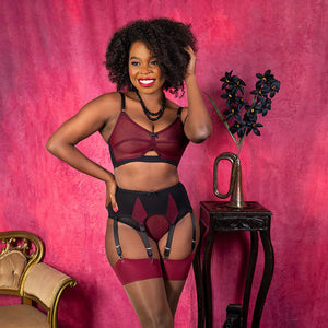 What Katie Did Nutmeg Claret Seamed Stockings