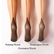 Load image into Gallery viewer, What Katie Did Champagne Latte Seamed Stockings