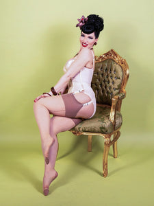 What Katie Did Champagne Latte Seamed Stockings