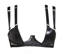 Load image into Gallery viewer, Something Wicked Nina Leather Demi Balconette Bra