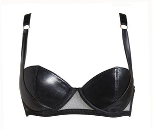 Something Wicked Nina Leather Balconette Bra